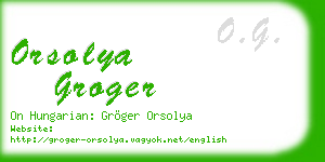 orsolya groger business card